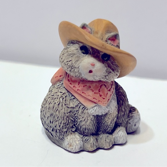 Hallmark Merry  Miniatures Cowboy Kitties With Horse Small Pet Figurine Set - Picture 6 of 16